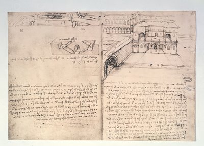 Staircase, fol. 15v, and Architectural Sketch for an 